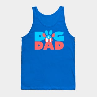 Puerto Rico Dog Dad Flag Pet Paw Boricua Tank Top